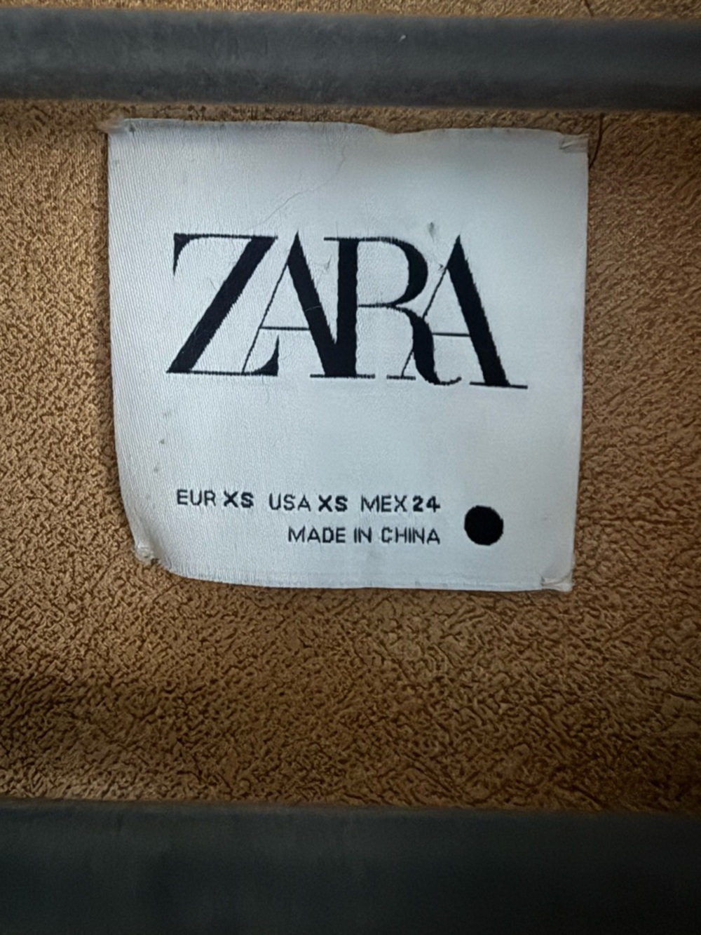 Zara Teddy Jacket Sherpa Fleece Camel Tan Cozy Zip Coat XS Oversized Pockets - Picture 6 of 8